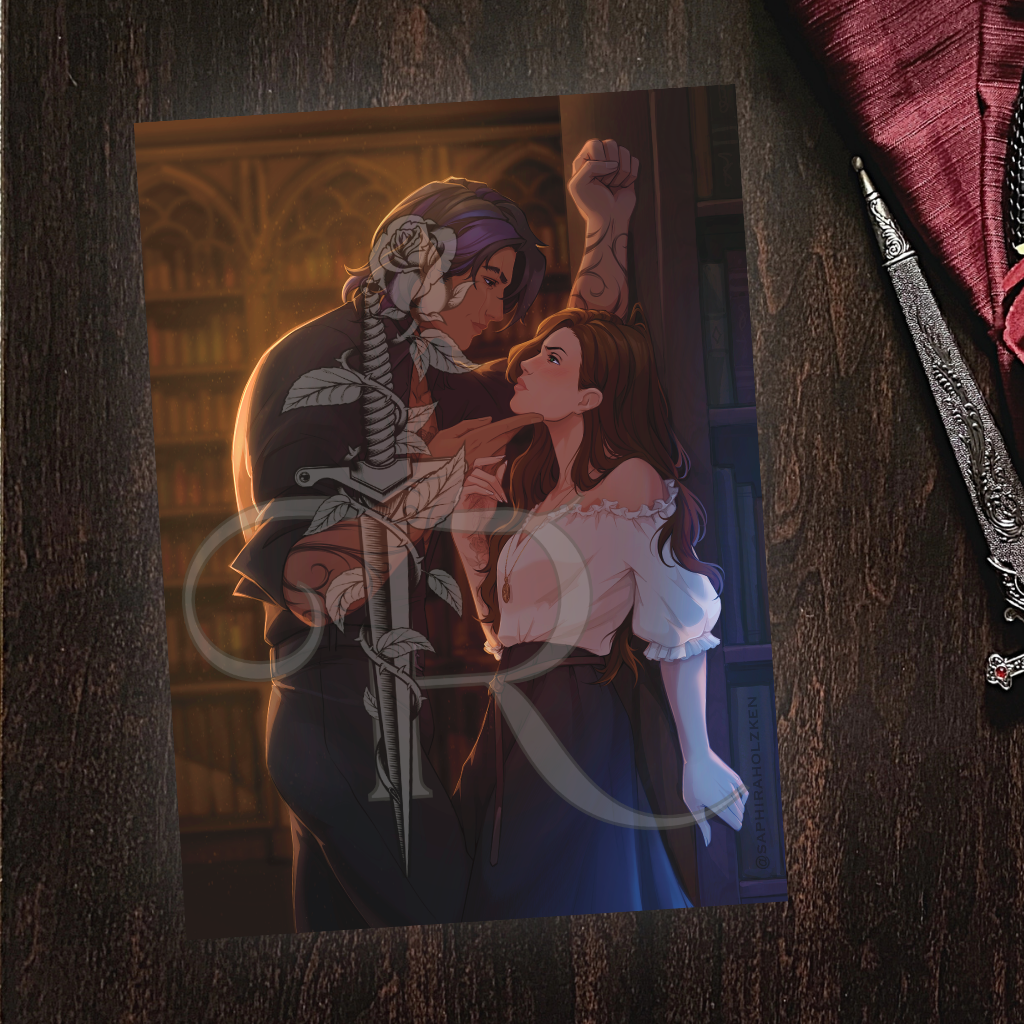 A Beast Caged in Briars Art Print: Library Lean