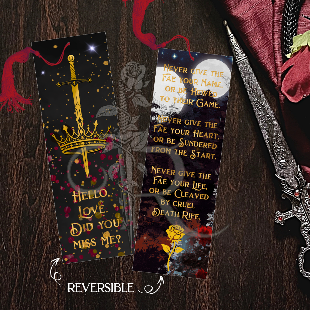 A Beast Caged in Briars Foiled Bookmark